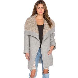 Grey Free People Cozy Belted Wrap Coat